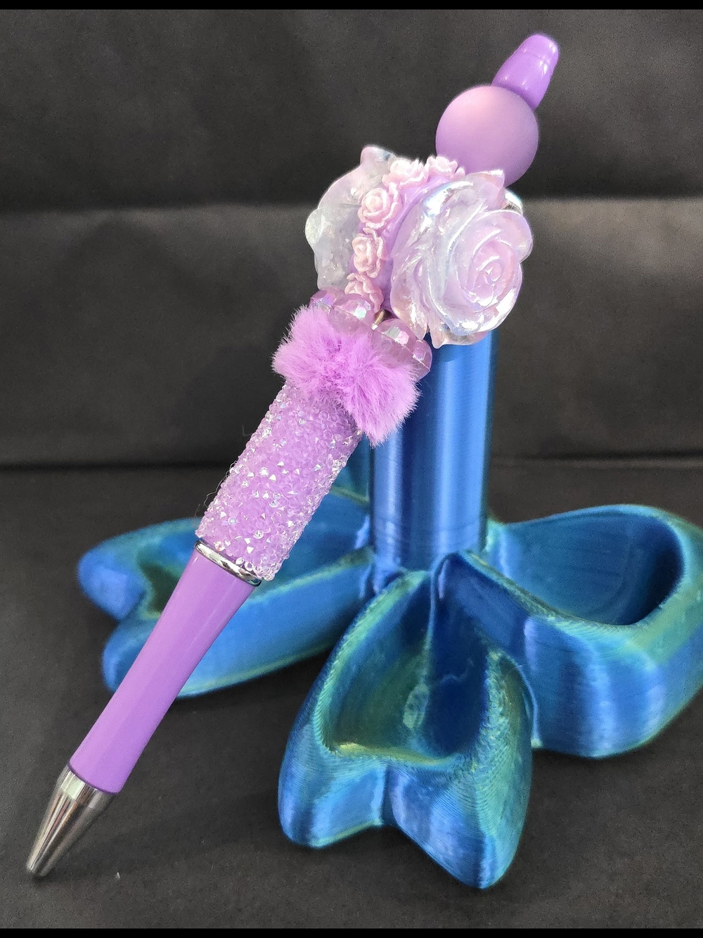 Purple Decorative Rose Pen